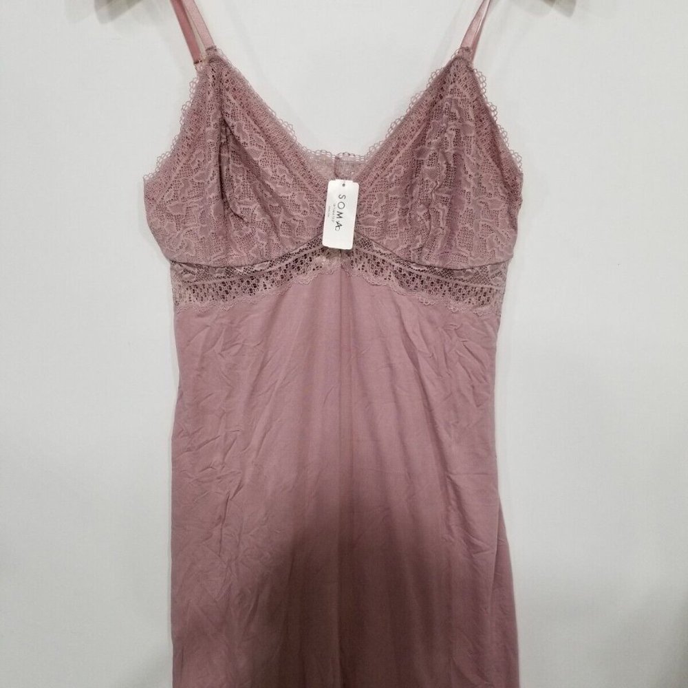 SOMA Cool Nights Soft Support Chemise In Rose Bud Sz L